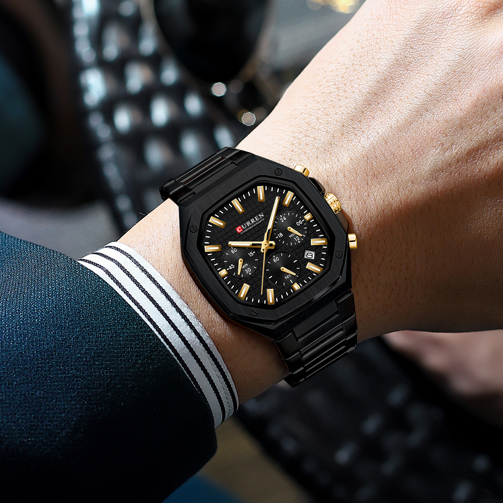 CURREN Luxury Square Chrono Wa - Luxury Watch And Bracelet บทวิจารณ์และราคา