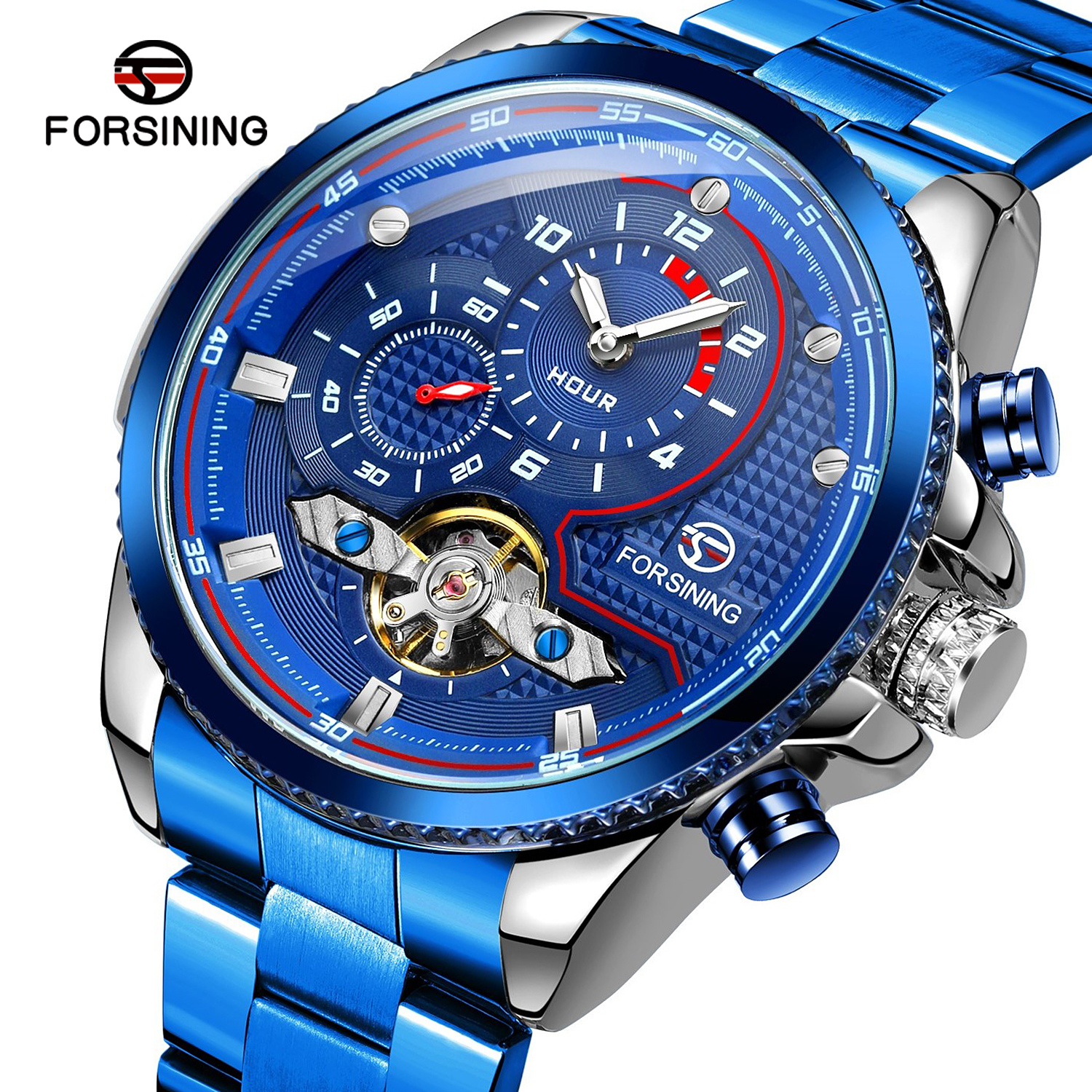 Luxury Brand Blue Male Mechani - Luxury Watch Nice บทวิจารณ์และราคา