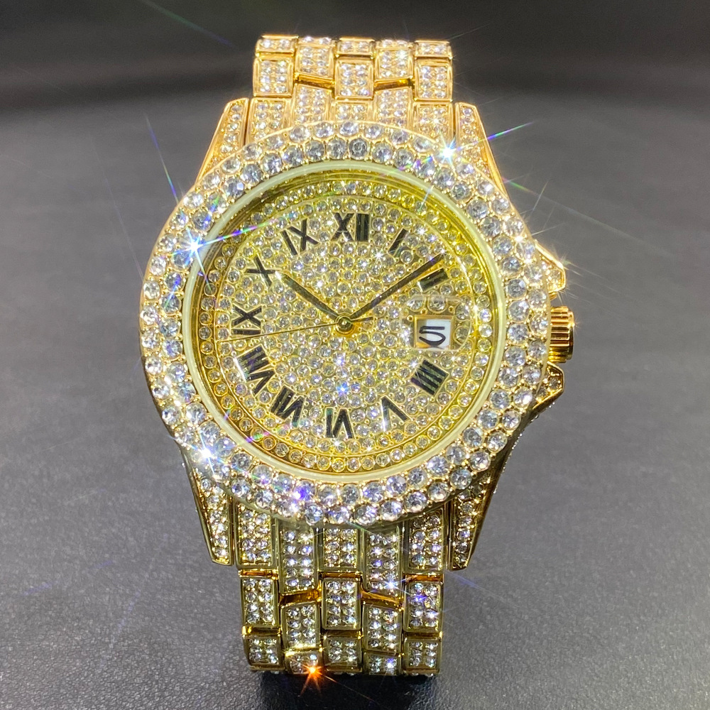 Big Gold Silver Black Wristwat - Luxury Watch Gold And Black บทวิจารณ์และราคา