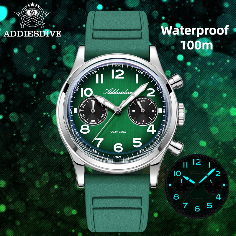 ADDIESDIVE Chronograph VK64 Qu - Luxury Watch With Rubber Strap บทวิจารณ์และราคา