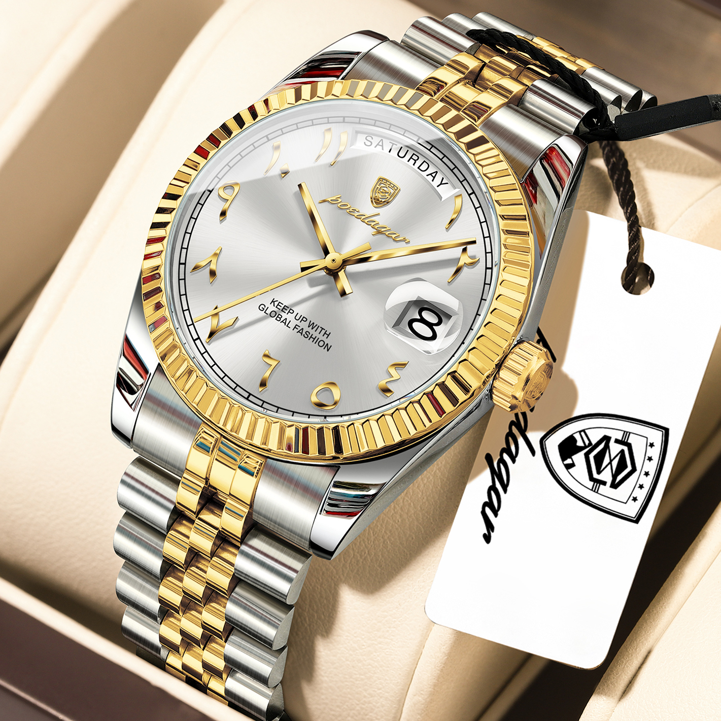 POEDAGAR Luxury Brand Man Cloc - Luxury Watch Mockup บทวิจารณ์และราคา