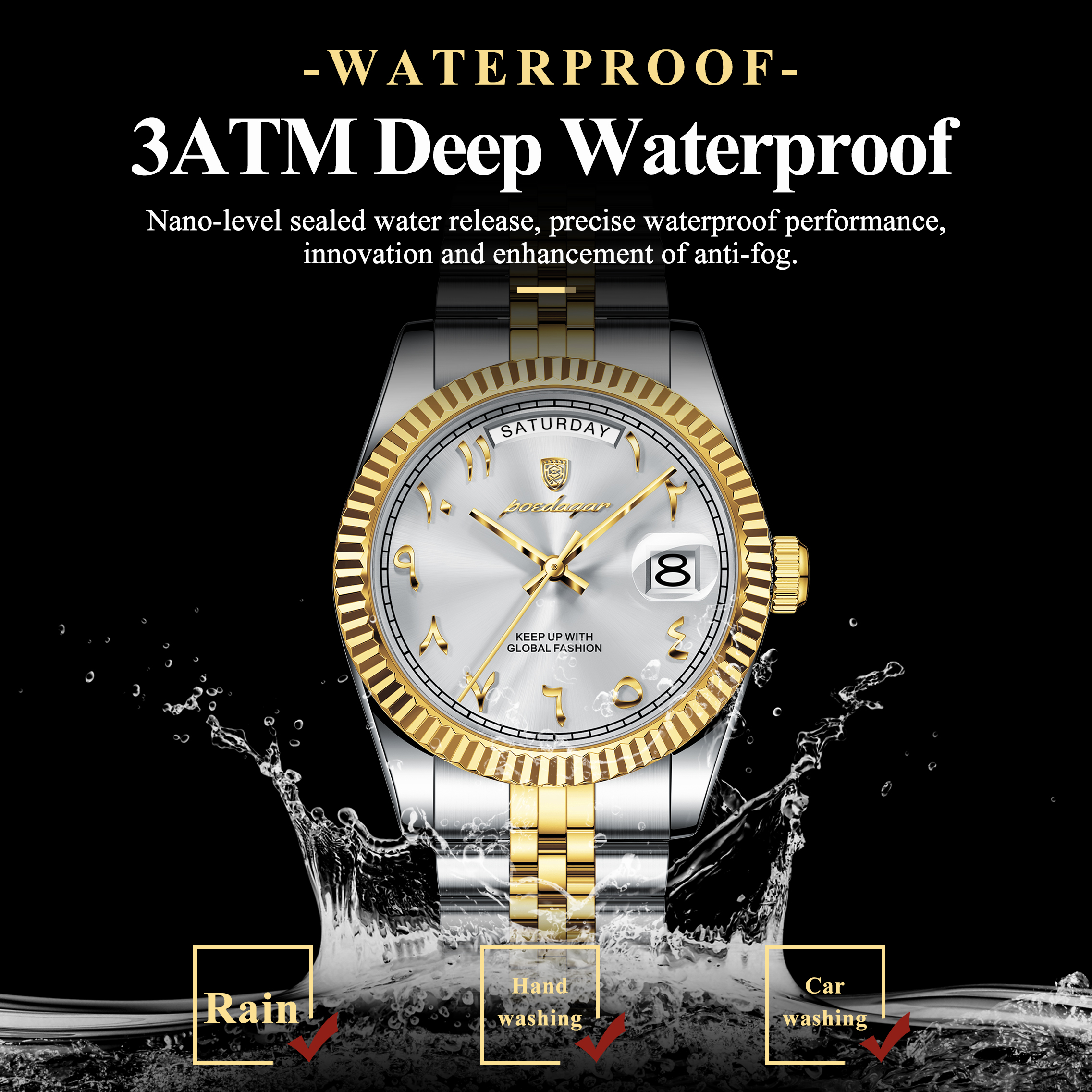 POEDAGAR Luxury Brand Man Cloc - Luxury Watch Mockup บทวิจารณ์และราคา