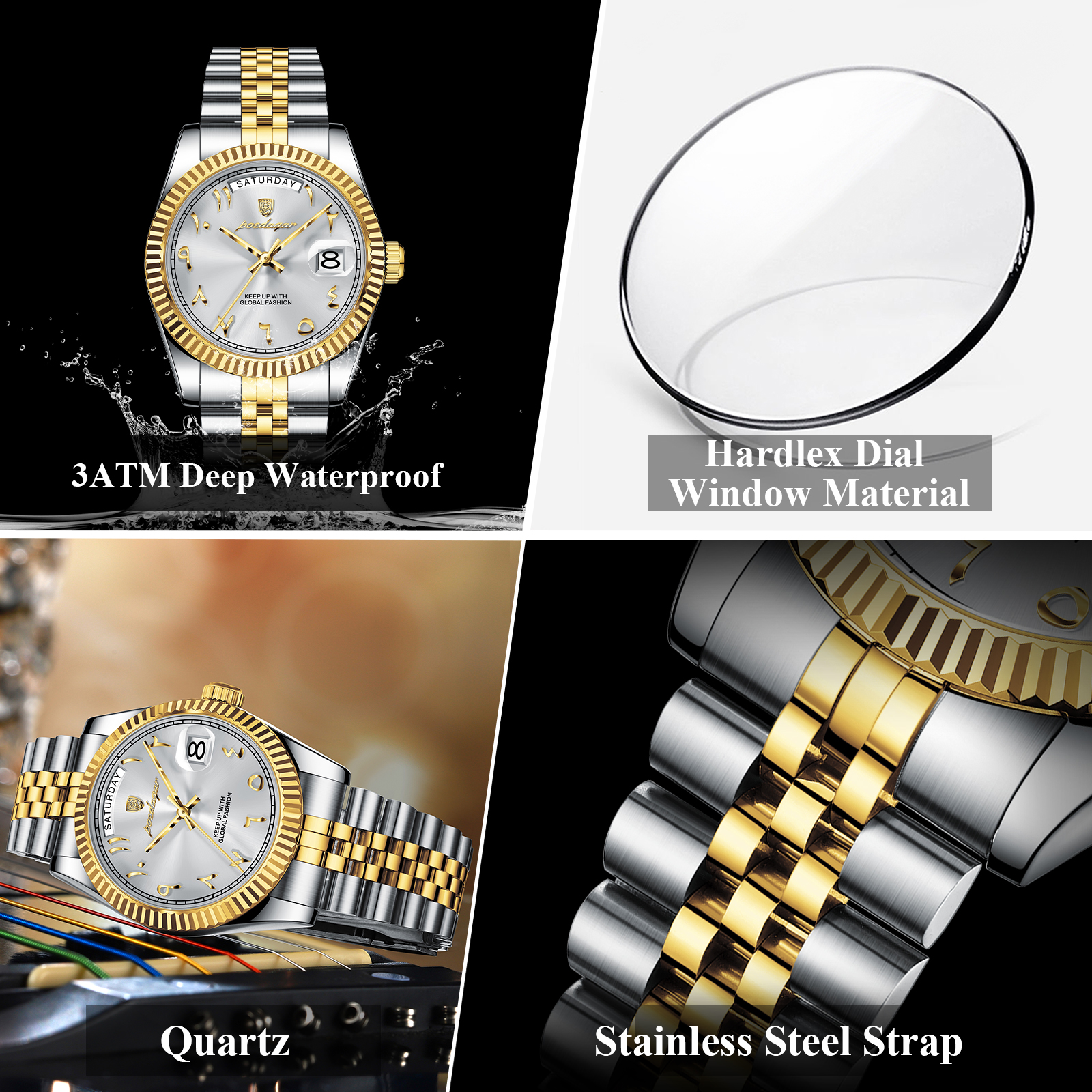 POEDAGAR Luxury Brand Man Cloc - Luxury Watch Mockup บทวิจารณ์และราคา